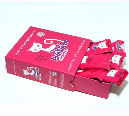 Pink PussyCat Honey 12 Sachets of 15g each